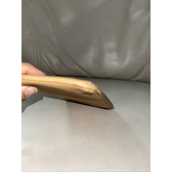 Coach Top Zip Wristlet Strap Mini Wallet Soft Leather Tan Brown - Picture 6 of 11